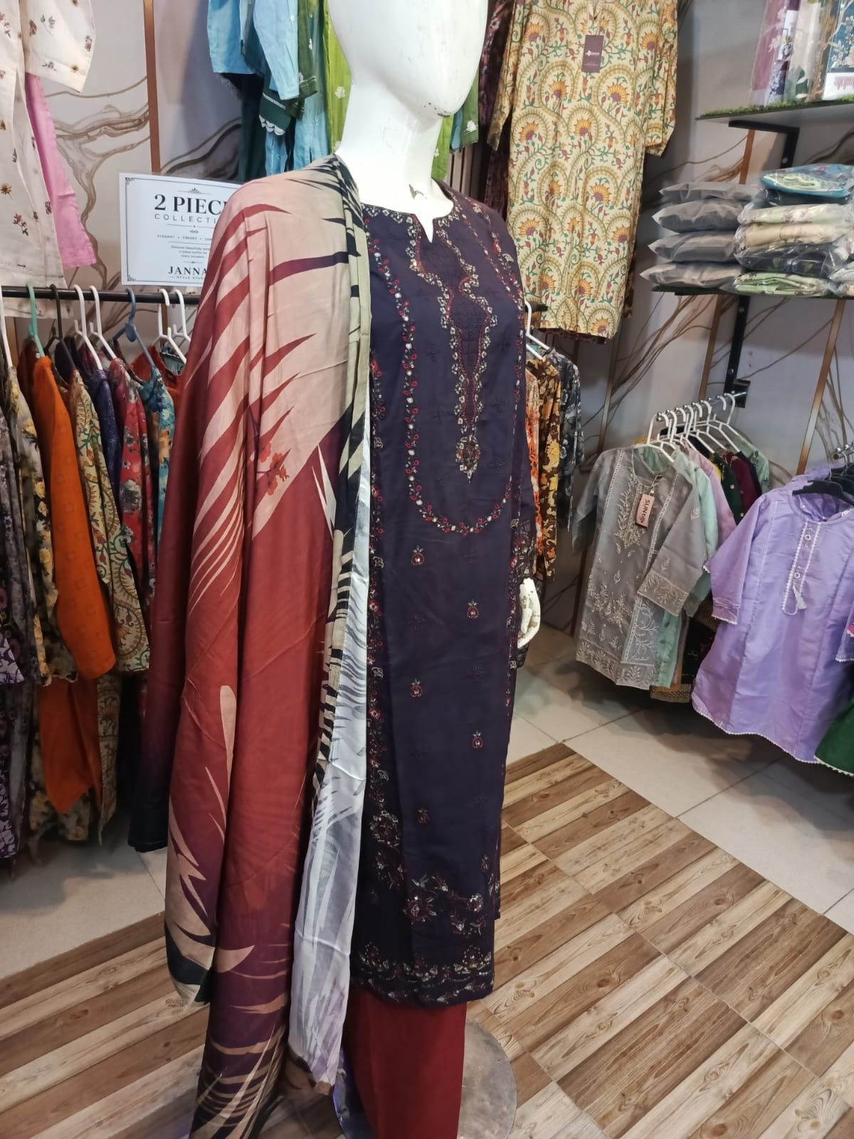 Royal Plum Embroidered